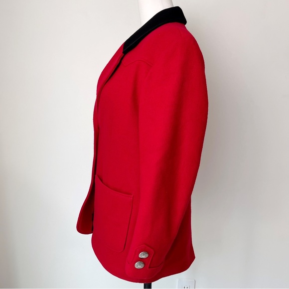 VINTAGE Pioneer Wear Womens Western Red Wool Jacket USA Size Large - Picture 4 of 15